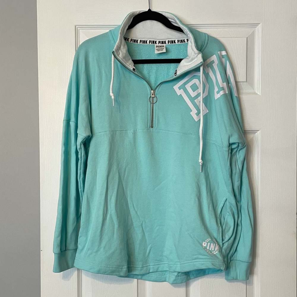 VS PINK Light Blue Sweatshirt Medium
